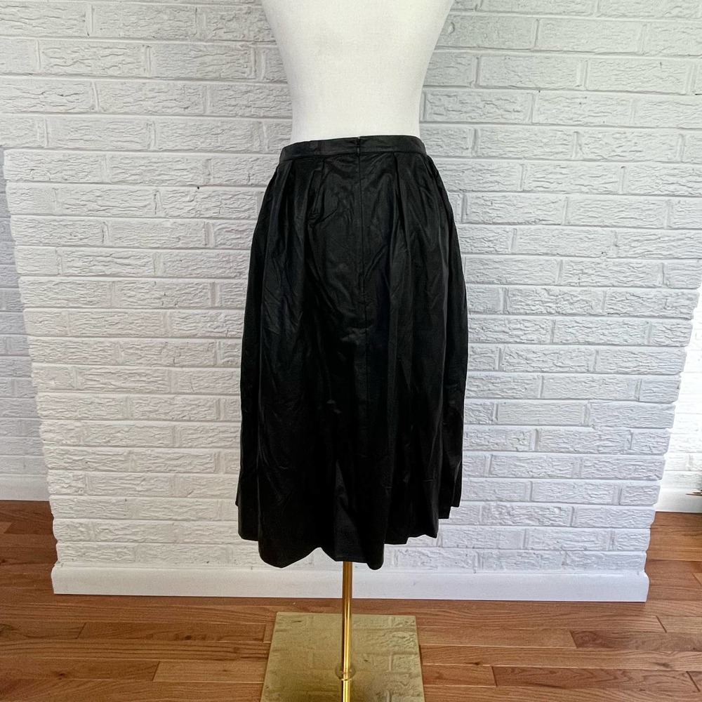 NWT Yumi Kim Black Faux Leather Midi Skirt M